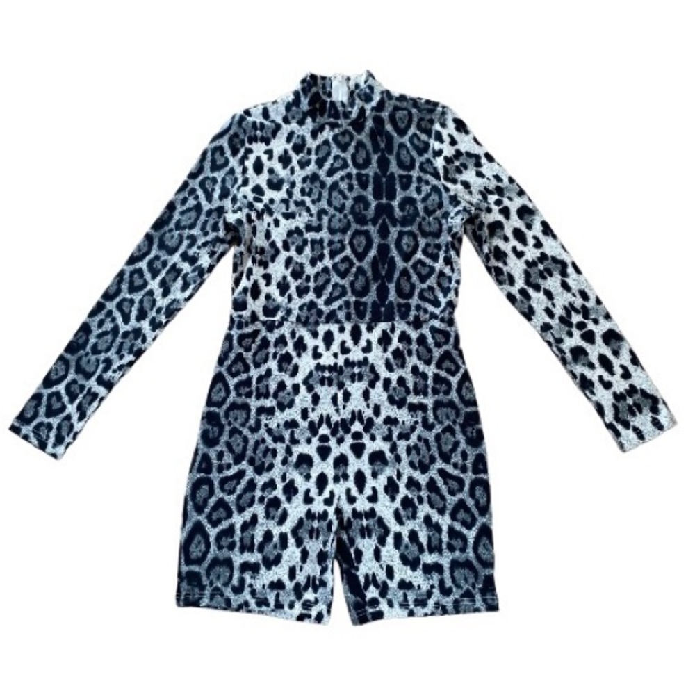 DREAM BANDITS AU Leopard Animal Print Unitard Jumper Romper Size M NWT